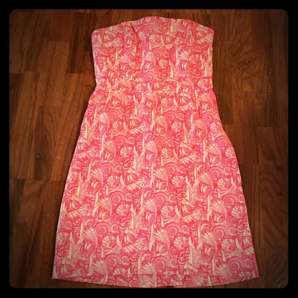 NWT Vineyard Vines Shells Allover Strapless Dress